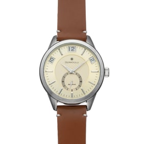 Bernoulli Men’s Watch – 43mm Silver Case with Light Gold Dial