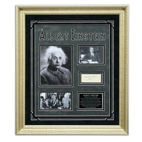 Albert Einstein Signed & Dated Document Cut Dated 1952