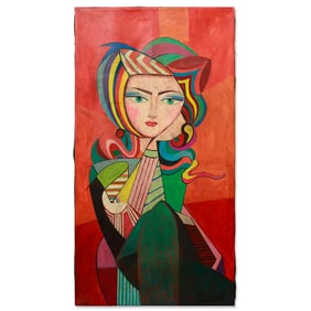 Exceptional Portrait Canvas, Attributed to Pablo Picasso