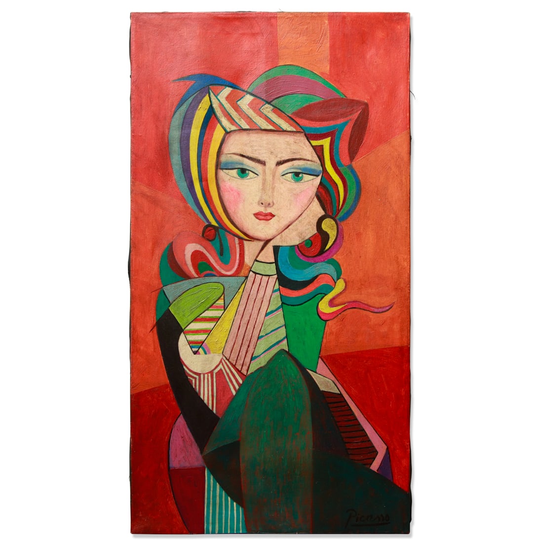 Exceptional Portrait Canvas, Attributed to Pablo Picasso (1 of 10)