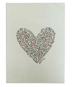 Keith Haring Heart Composition