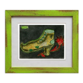 Speckled Dreams – An Exquisite Mixed Media Artwork Attributed to Yayoi Kusama