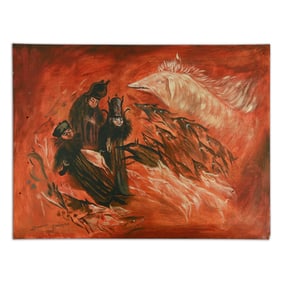 Leonora Carrington "Ethereal Encounter" – An attributed Mystical Scene