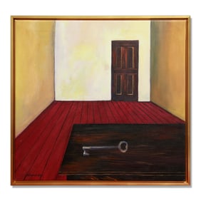 Room with Key in the Style of Gertrude Abercrombie