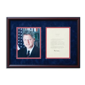 Bill Clinton Signed President's Education Award Letter