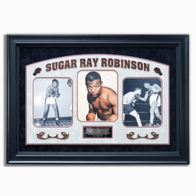 Rare Sugar Ray Robinson Signed & Inscribed Photo