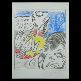 Roy Lichtenstein Mixed Media Drawing