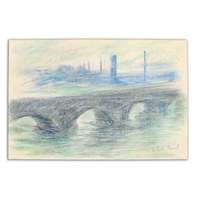 Monet: An Elegant Mixed Media Work Attributed to Claude Monet