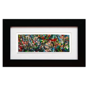 Jackson Pollock's Vibrant Canvas Strip