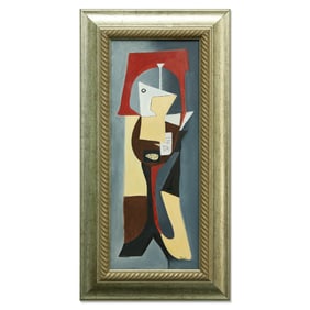 Pablo Picasso Acrylic on Canvas "Abstract Composition" (Attributed)