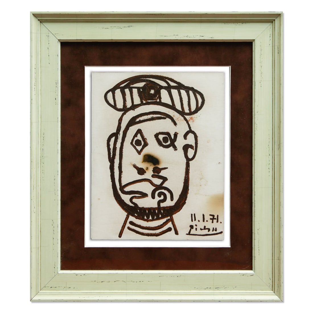Pablo Picasso's Evocative Portrait: "Man with Hat" (1971) (1 of 11)