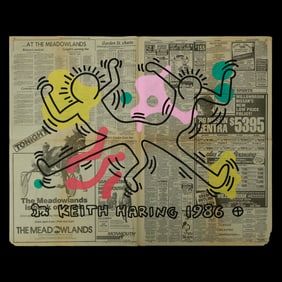 Keith Haring Newspaper Art - Full Page, The Star Ledger, March 12, 1986