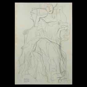 Gustav Klimt Mixed Media Drawing