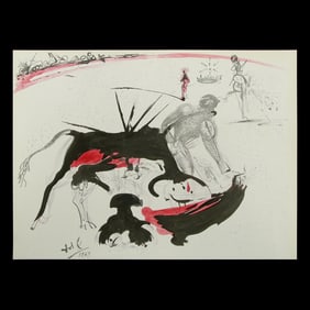 "Arena Abstraction" – A Celebratory Bullfighting Scene Attributed to Salvador Dalí