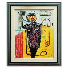 Jean-Michel Basquiat - "Aopkhesks" Portrait (Attributed)