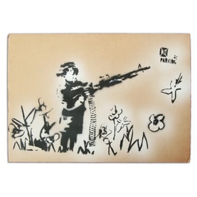 Banksy Cardboard Art - "Crayon Boy"