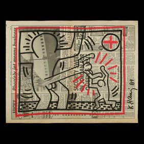 Keith Haring Newspaper Art