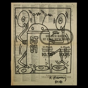 Keith Haring Newspaper Art