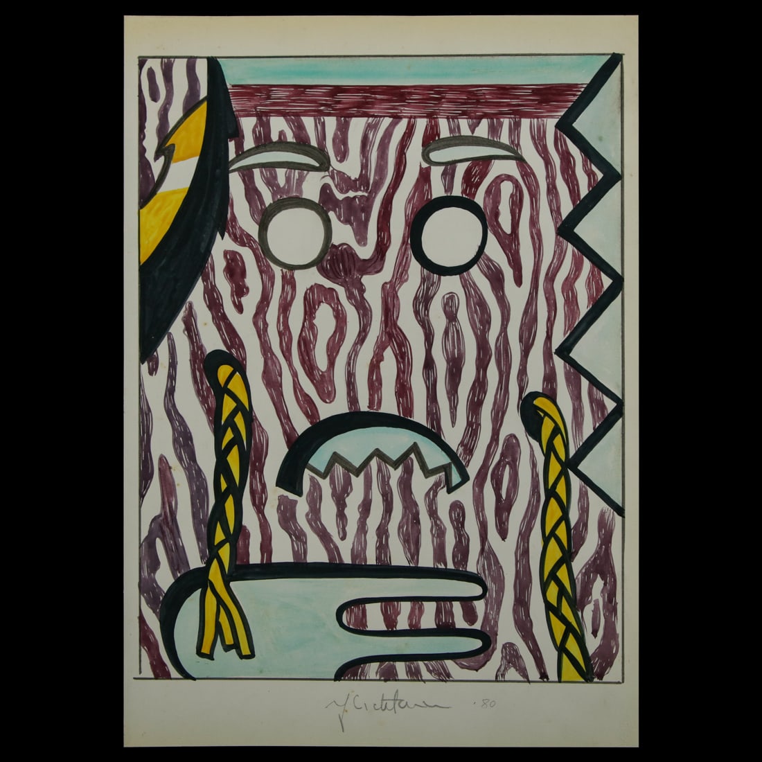 Roy Lichtenstein Mixed Media Drawing (1 of 10)