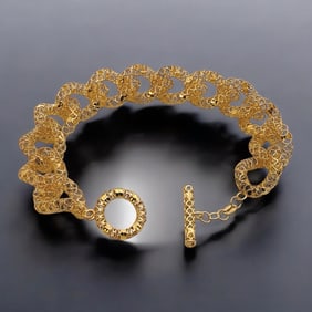 Glittering Vermeil 8.5" Bracelet that will elevate every outift!