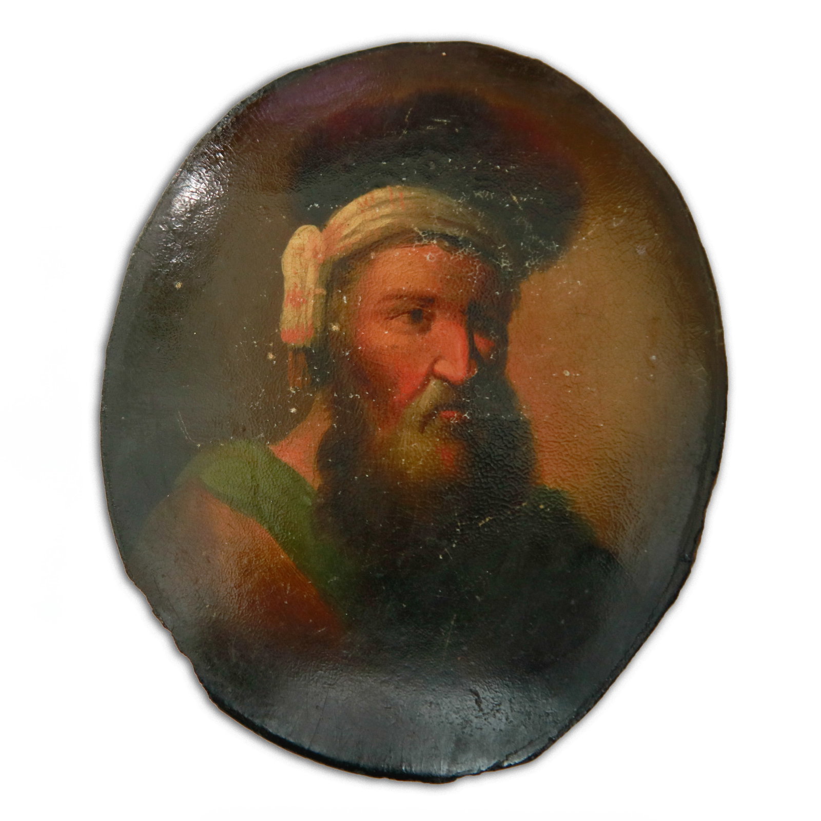 Rembrandt Harmenszoon van Rijn Portrait on Oval Wood Panel (1 of 3)