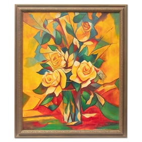 Blanche Lazzell Magnolias Oil on Canvas