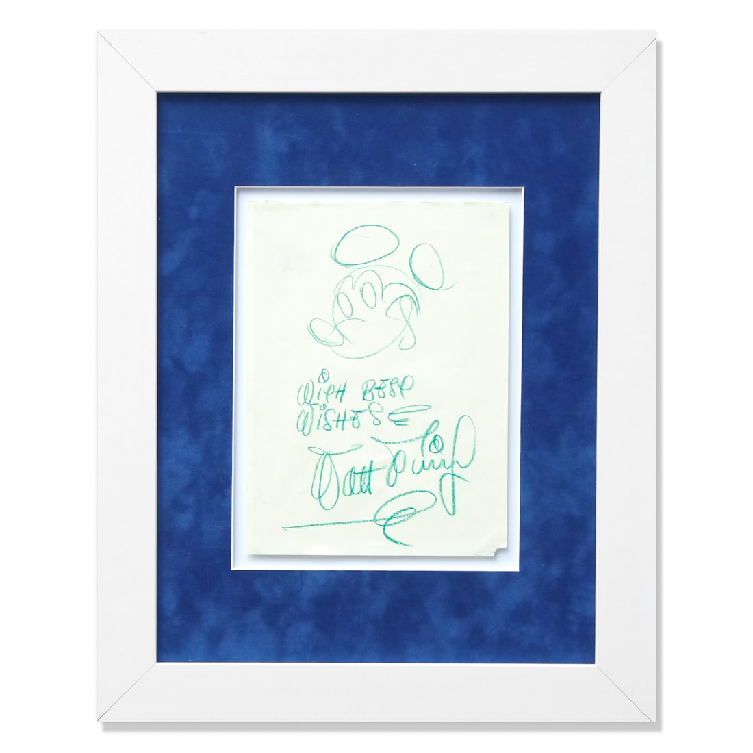 Forensically Authenticated Walt Disney Signed Doodle of Mickey Mouse (1 of 5)