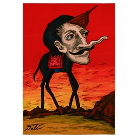 Salvador Dali Mixed Media on Heavy Card Stock