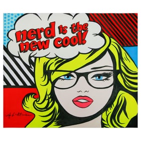 Roy Lichtenstein Mixed Media "Nerd is the New Cool!"