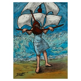 Salvador Dali Mixed Media on Heavy Card Stock
