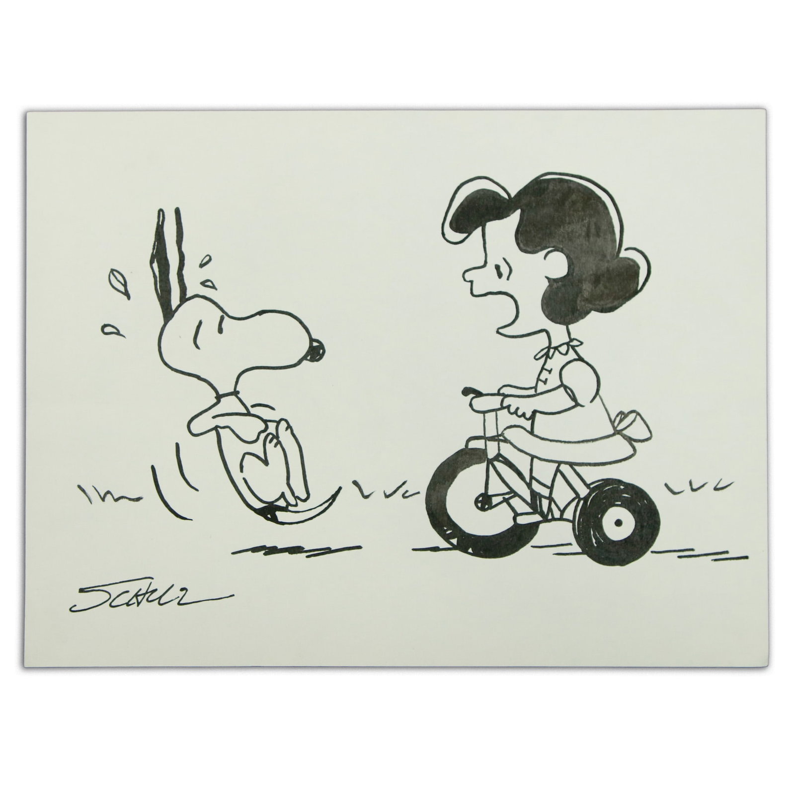 Charles Schulz Print: Title: Charles Schulz Print: A Delightful Moment from the World of Peanuts Description: We are delighted to present a charming print attributed to Charles Schulz, featuring beloved characters from the