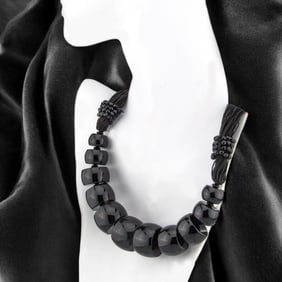 Bold & Beautiful Black Agate Necklace