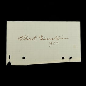 Forensically Authenticated Albert Einstein Signature Dated 1921