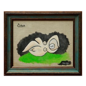 Pablo Picasso Painting on Board