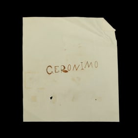 Forensically Authenticated Geronimo Signature