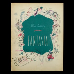 Walt Disney Signed "Fantasia" Souvenir Program Circa 1940-1941