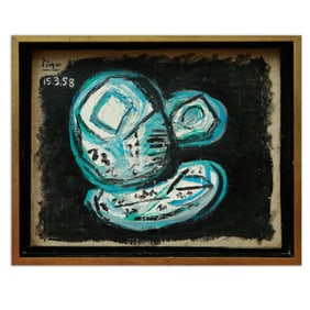 Pablo Picasso Painting on Board