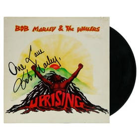 Bob Marley Signed "Uprising" Album Cover with Vinyl