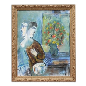 Historic Chagall Gem: Two Faces, One Soul