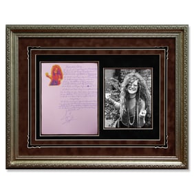 Janis Joplin Handwritten & Signed "Mercedes Benz" Lyrics