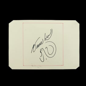 Forensically Authenticated Bruce Lee Autograph and Drawing