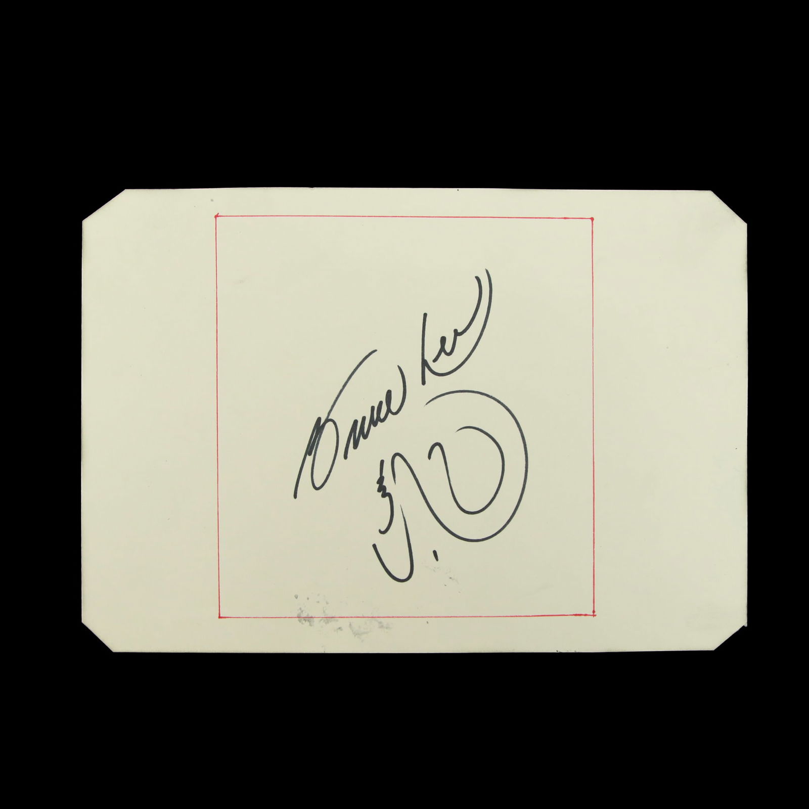 Forensically Authenticated Bruce Lee Autograph and Drawing (1 of 3)
