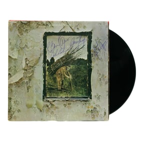 Led Zeppelin IV Album - Signed by All Band Members with Unique Inscription