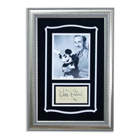 Forensically Authenticated Walt Disney Large Autograph