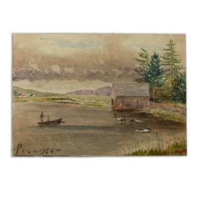 Picasso Print/Mixed Media: "Fishermen by the Coast"