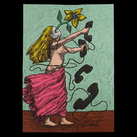 Salvador Dali Mixed Media on Heavy Card Stock
