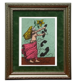 Salvador Dali Mixed Media on Heavy Card Stock