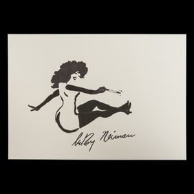 LeRoy Neiman Mixed Media Watercolor – Enchanting Muse with Magic Wand