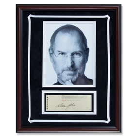 Forensically Authenticated Steve Jobs Signed Document