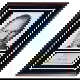 Forensically Authenticated Steve Jobs Signed Document: **Auction Description: Forensically Authenticated Steve Jobs Signed Document** **Overview:** We are privileged to present a remarkable and historically significant piece of technological heritage: a f